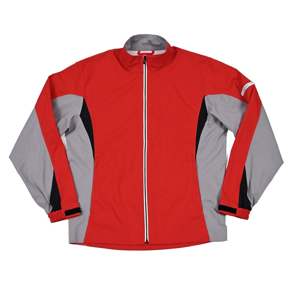 FootJoy DryJoys Jacket Mens Small Red Black Gray HydroLite Rain Windbreaker